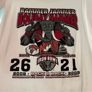 Vintage University of Alabama Crimson Tide 2009 Iron Bowl Shirt Size XL